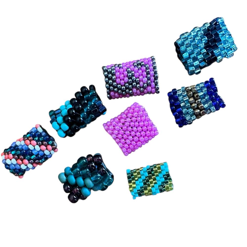 Hand Beaded Dread Beads Seed Bead Hair Accessories Rasta Hippie Gift Brand New